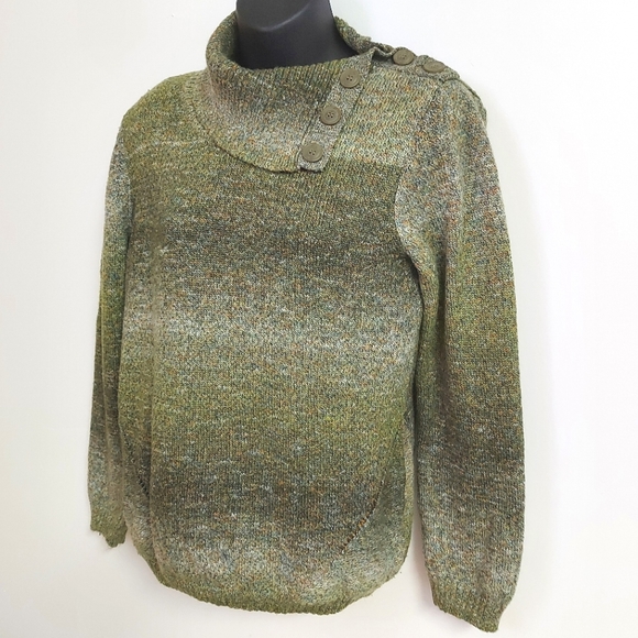 3 for $25- Dressbarn Graduated Green Soft Sweater, Size Large Petite - Picture 3 of 14